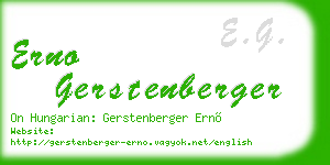 erno gerstenberger business card